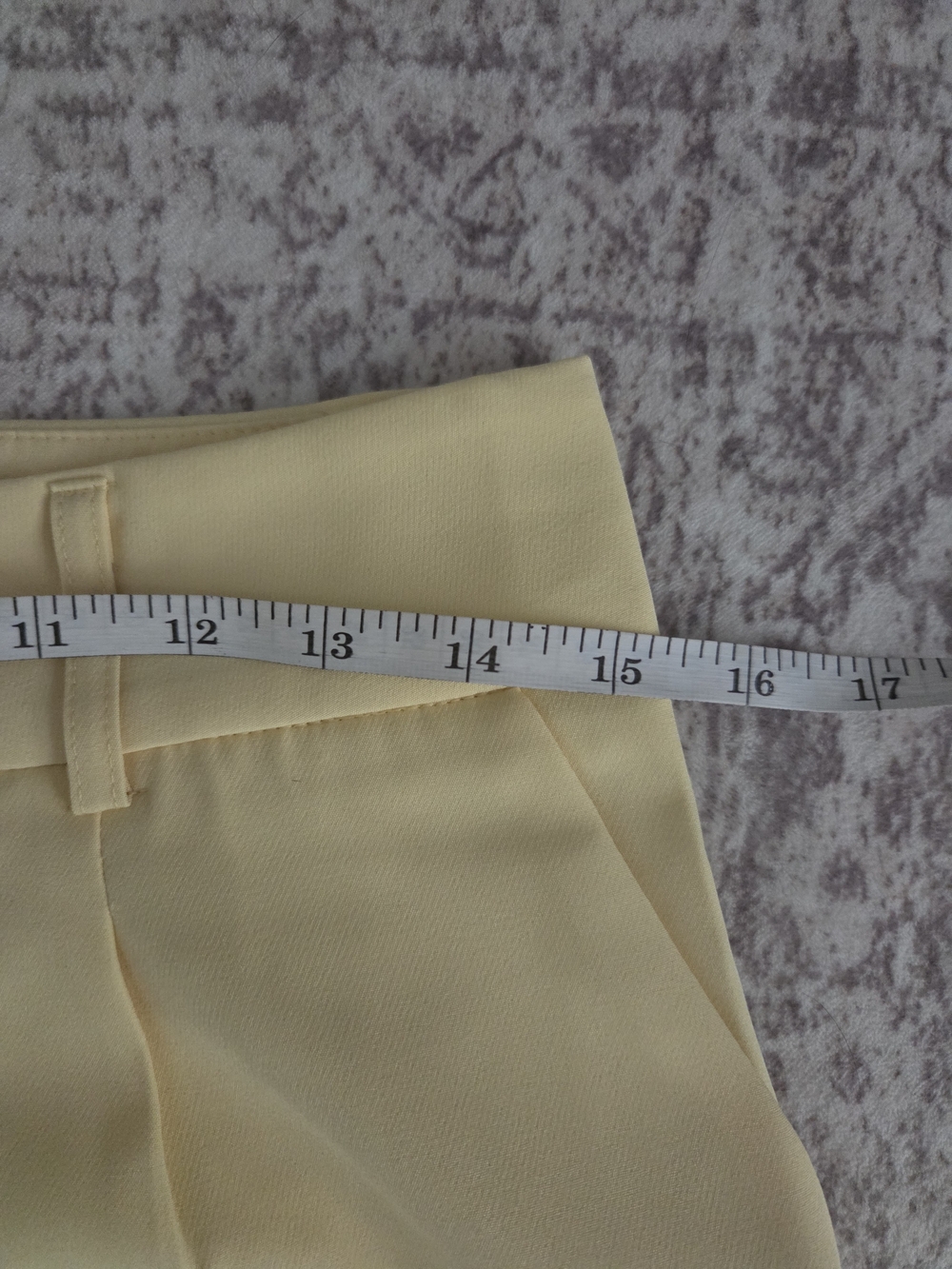 High-Rise Belted Tailored Trousers in Soft Yellow - Picture 5 of 8